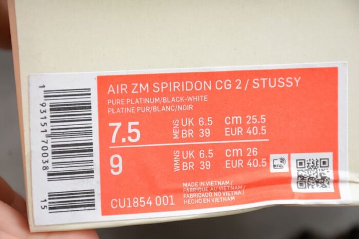 NIKE x STUSSY - Air Zoom Spiridon Cage 2 "Pure Platinum" - Image 8