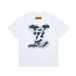 T-shirt Louis Vuitton White Green LV - Image 2