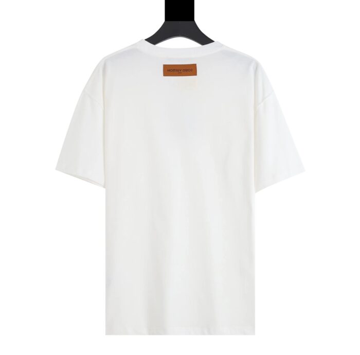 T-shirt Louis Vuitton LV White Embroidered Logo - Image 2