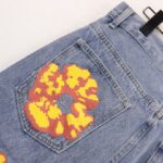 Denim Tears x Levi's x Offset Floral Print Jeans Light Blue - Image 3