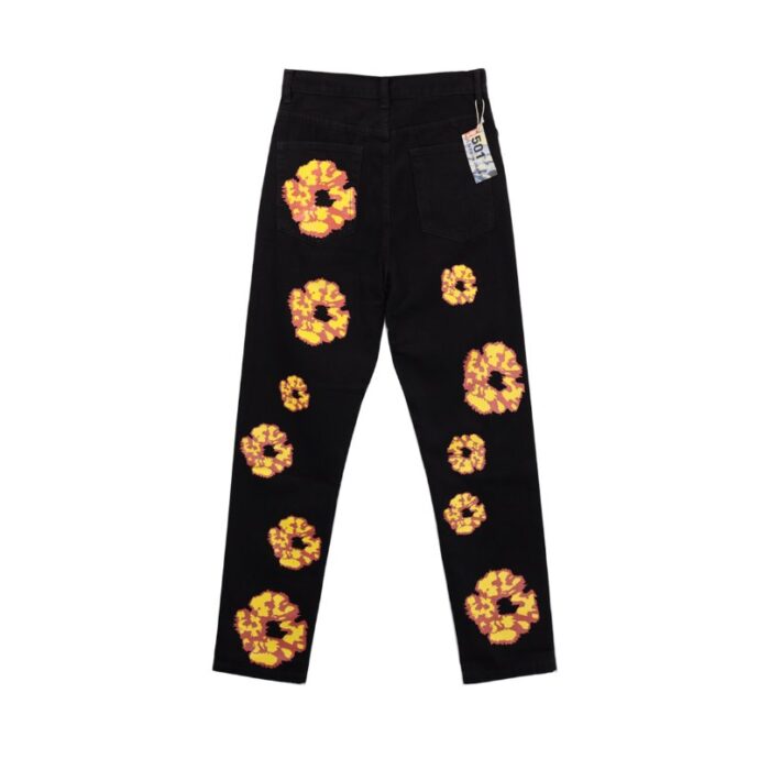 Denim Tears x Levi's x Offset Floral Print Jeans Black - Image 2