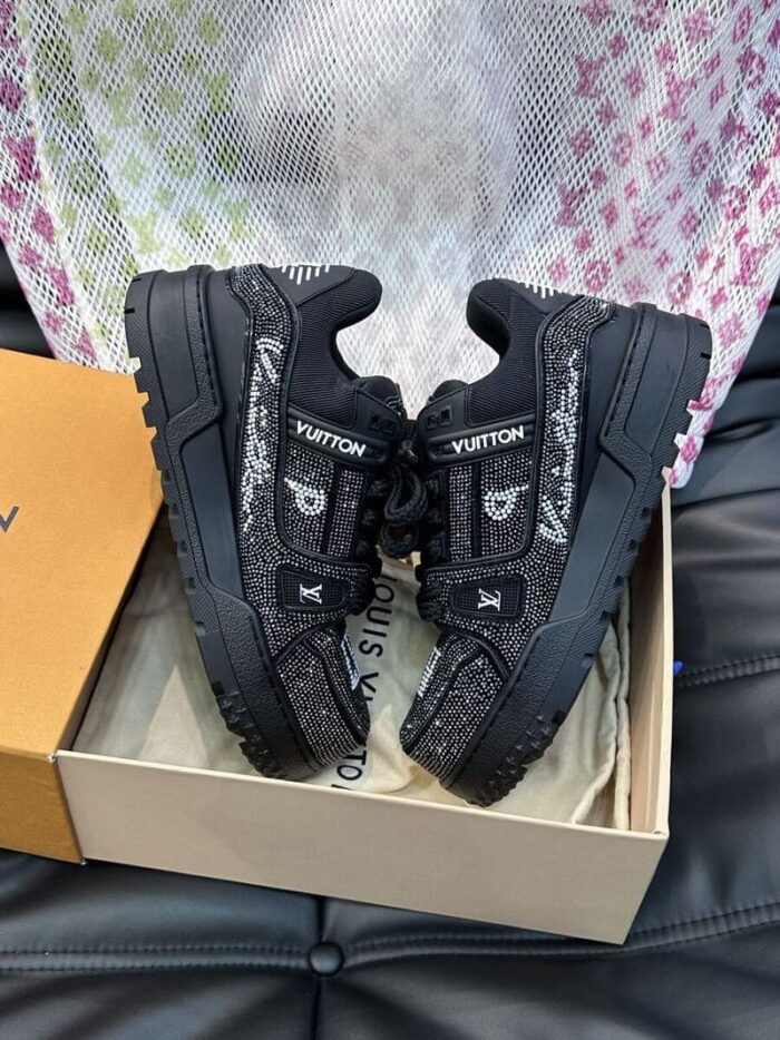 Louis Vuitton Black Crystal 'LV Trainer Maxi' - Image 6