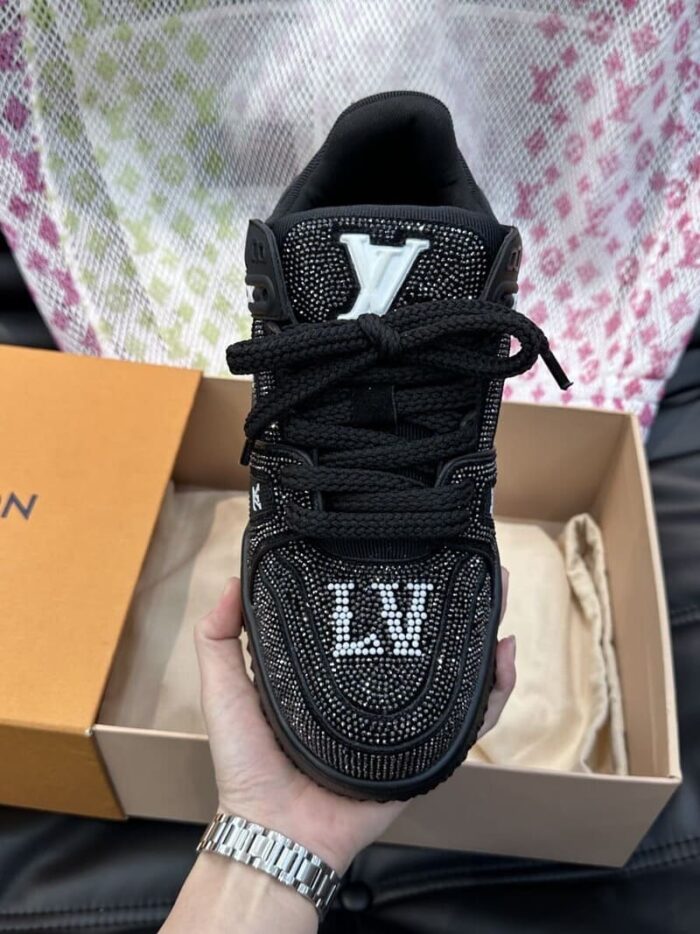 Louis Vuitton Black Crystal 'LV Trainer Maxi' - Image 7