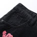 Jeans Denim Tears Multicolor Print Black - Image 6