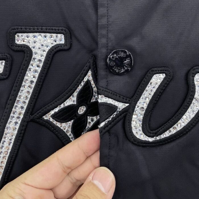 Jacket Louis Vuitton 'LV Lovers' Nylon Crystal Baseball - Image 5