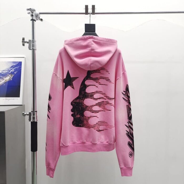 Hoodie Hellstar Brainwashed Without Brain Pink - Image 3
