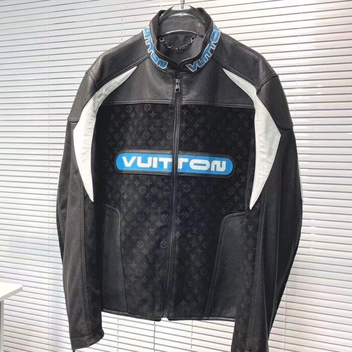 Jacket Louis Vuitton Leather Mix Biker - Image 2