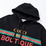 Hoodie Gucci Boutique Logo Black GC006 - Image 4