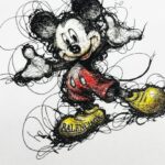 T-shirt Balenciaga Mickey Mouse Print BL043 - Image 4
