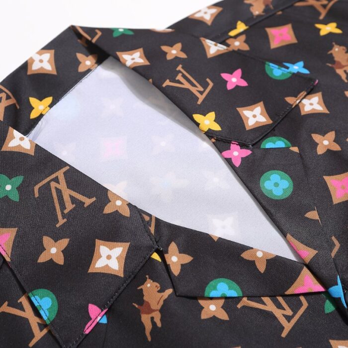 Set Louis Vuitton Monogram Multicolor Shirt and Shorts Set LV012 - Image 7