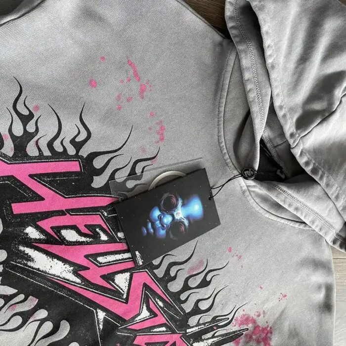 Hoodie Hellstar Future Flame Grey/Pink - Image 5