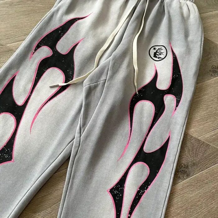Hellstar Grey Future Flame Sweatpants - Image 4