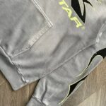 Hoodie Hellstar Logo Flame Grey/Green - Image 6