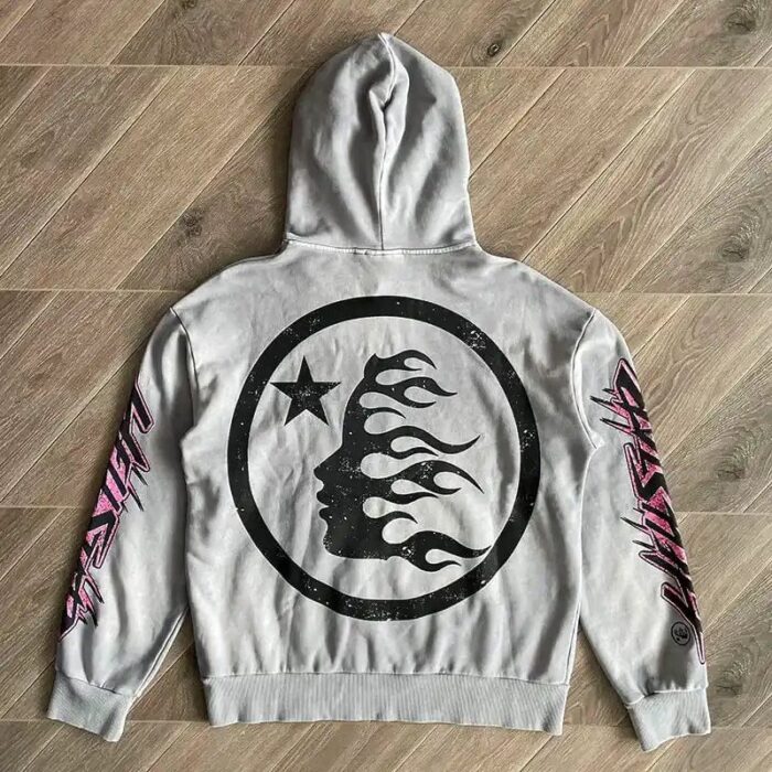 Hoodie Hellstar Future Flame Grey/Pink - Image 3