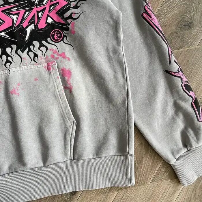 Hoodie Hellstar Future Flame Grey/Pink - Image 6