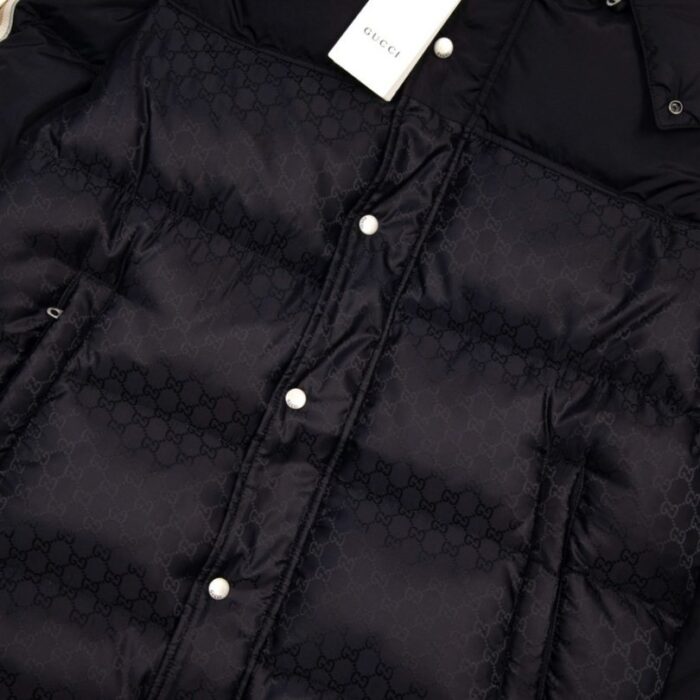 Jacket Gucci Puffer Monogram Black GC005 - Image 10