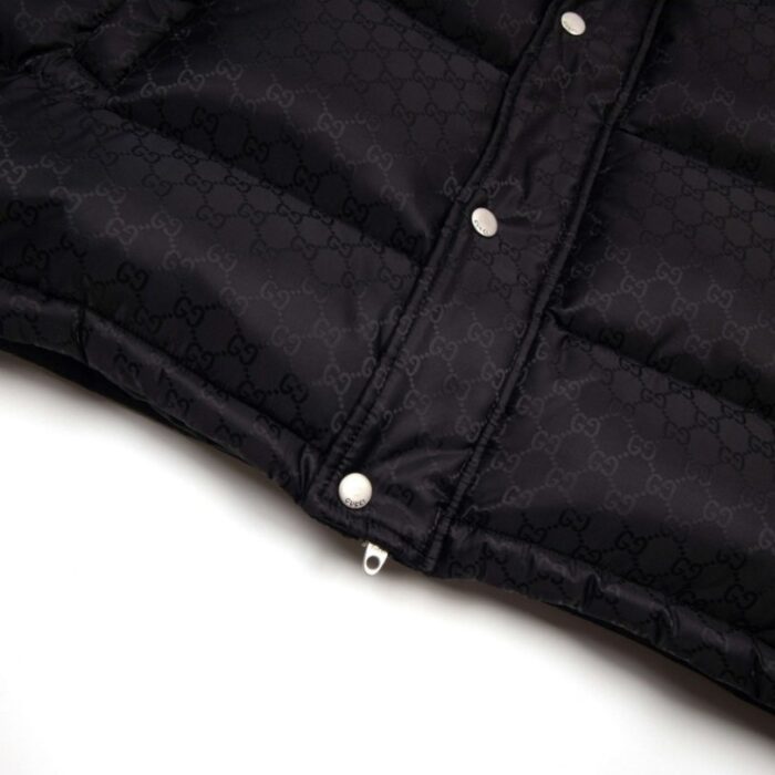 Jacket Gucci Puffer Monogram Black GC005 - Image 8