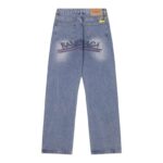 Jeans Balenciaga Logo Vintage Blue BL018 - Image 3