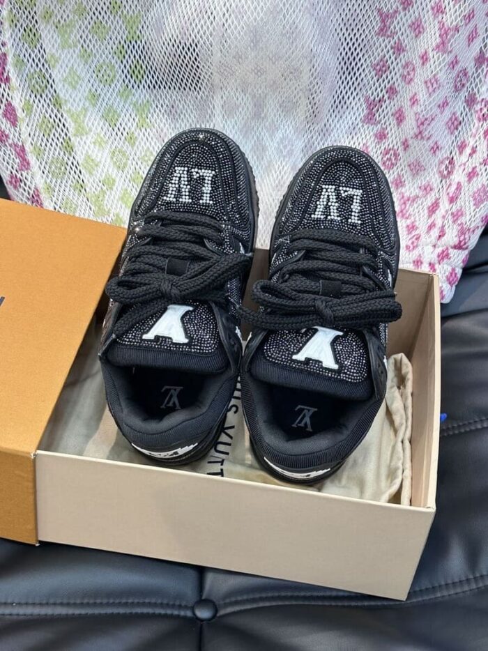 Louis Vuitton Black Crystal 'LV Trainer Maxi' - Image 9