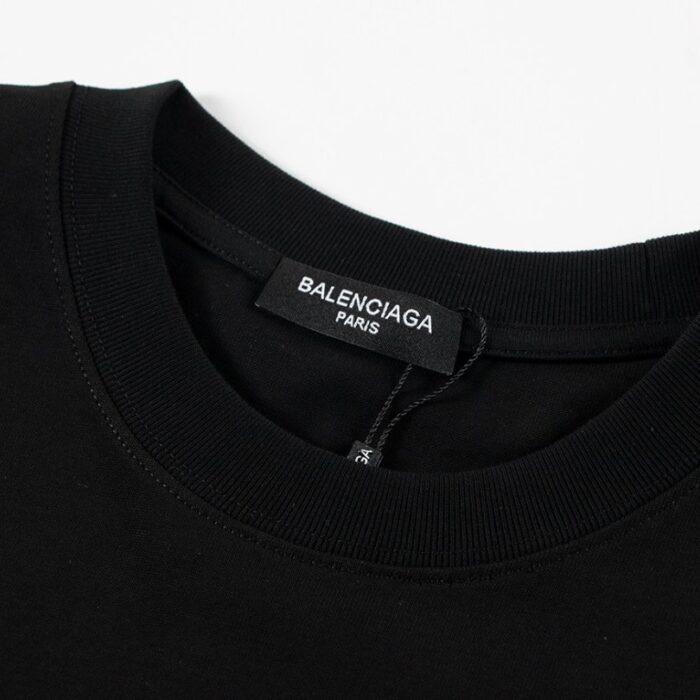 T-shirt Balenciaga Graffiti Print Black BL053 - Image 5