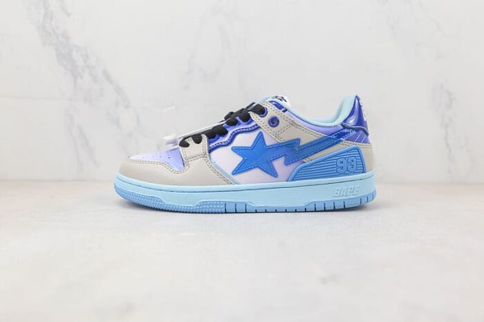 A Bathing Ape Bape SK8 Sta Blue White - Image 4