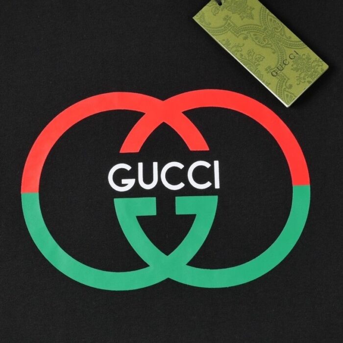 T-shirt Gucci Interlocking Logo Black GC013 - Image 5