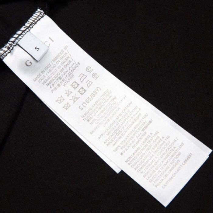 T-shirt Gucci Distressed Logo Black GC046 - Image 9