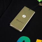 T-shirt Gucci Rainbow Logo Black GC035 - Image 6