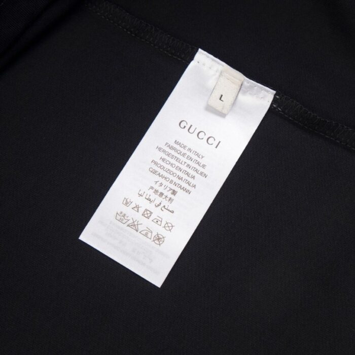 T-shirt Gucci Rainbow Logo Black GC035 - Image 8
