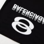 T-shirt Balenciaga Paris Double Rings Logo Black BL051 - Image 5