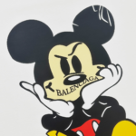 T-shirt Balenciaga Angry Mickey Print BL046 - Image 4