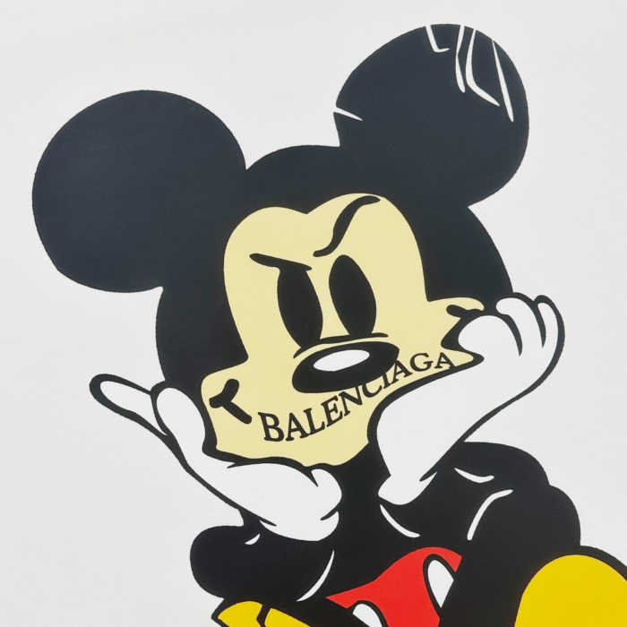 T-shirt Balenciaga Angry Mickey Print BL046 - Image 4