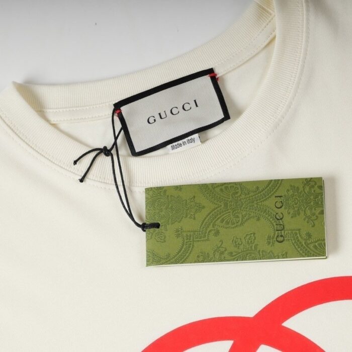 T-shirt Gucci Double G Logo White GC045 - Image 6