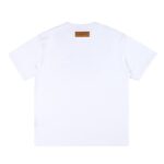 T-shirt Louis Vuitton Gradient Logo White Red Blue - Image 5