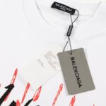 T-shirt Balenciaga Graffiti Print White BL052 - Image 5