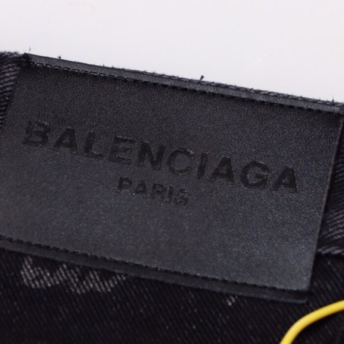 Jeans Balenciaga Signature Print Black BL028 - Image 6