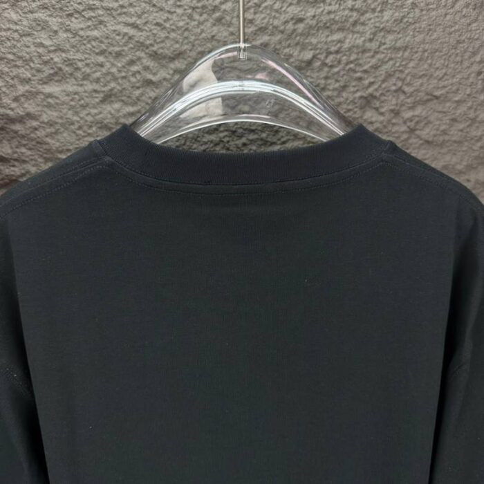 T-shirt Prada Logo Patch Black/White PD054 - Image 7