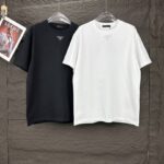 T-shirt Prada Logo Patch Black/White PD054 - Image 4