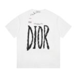 T-shirt Dior Black Graphic Logo Couture DO064 - Image 2