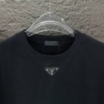 T-shirt Prada Logo Patch Black/White PD054 - Image 6
