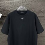 T-shirt Prada Logo Patch Black/White PD054 - Image 5