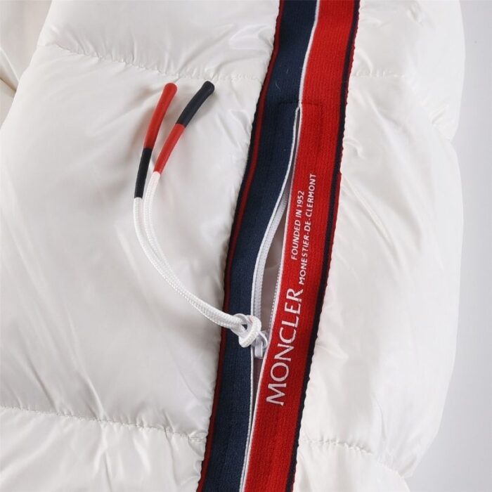Jacket Puffer Moncler White Hooded MCL014 - Image 5