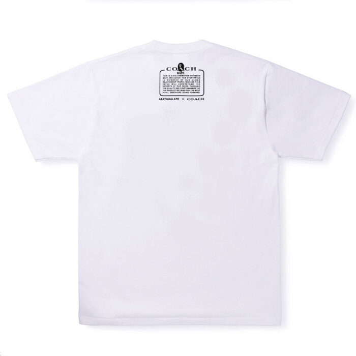 T-shirt BAPE Coach Logo White BP009 - Image 2