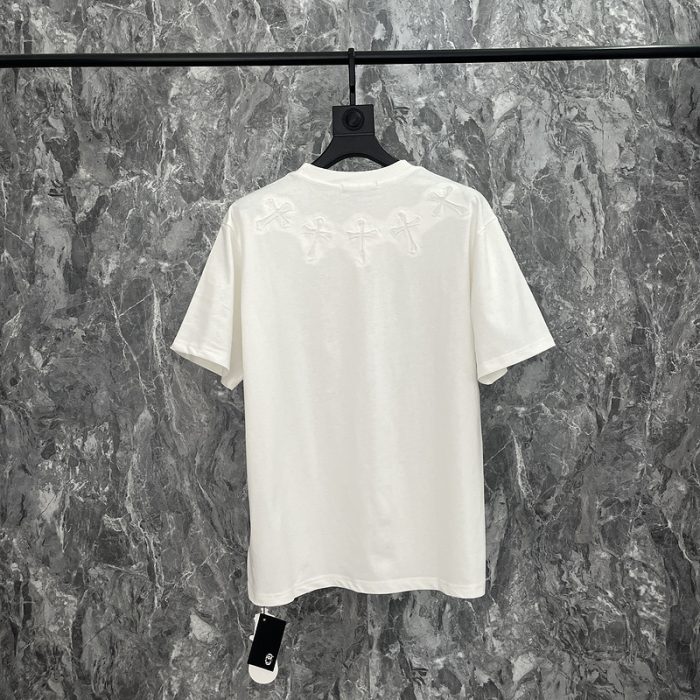 T-shirt Chrome Hearts White Cross Embroidery CH030 - Image 4