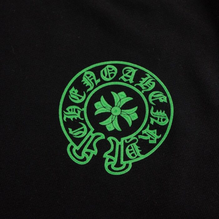 Sweatshirt Chrome Hearts Neon Green Crosses Black CH009 - Image 4