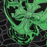 Sweatshirt Chrome Hearts Neon Green Crosses Black CH009 - Image 6