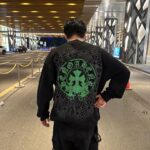 Sweatshirt Chrome Hearts Neon Green Crosses Black CH009 - Image 12