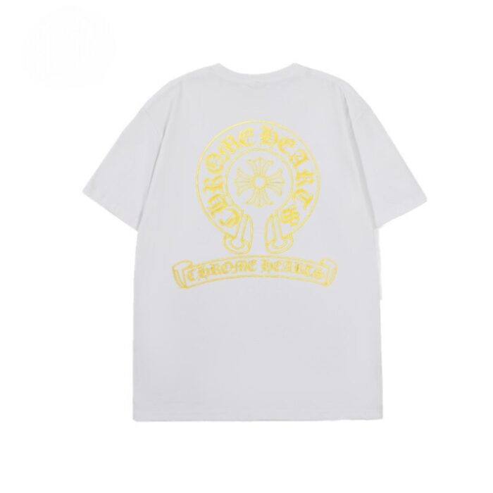 T-shirt Chrome Hearts Yellow Horseshoe White Logo CH021 - Image 2