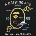 T-shirt BAPE Japan Map Embroidery Black BP010 - Image 6
