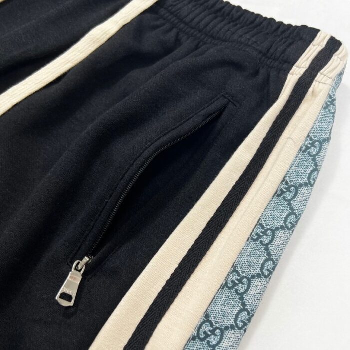 Shorts Gucci GG Stripe Trim Black GC093 - Image 7